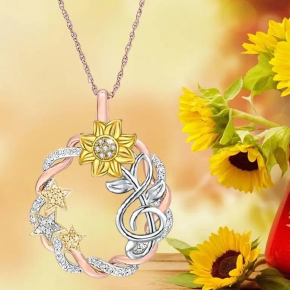 Sunflower Pendant Necklace - Picture 4 of 4